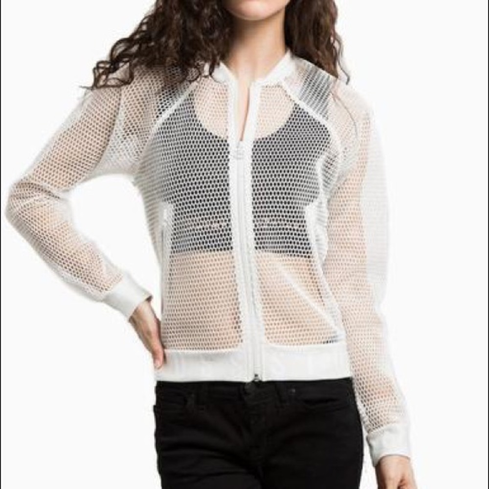 Stussy White Mesh Bomber - Picture 5 of 5